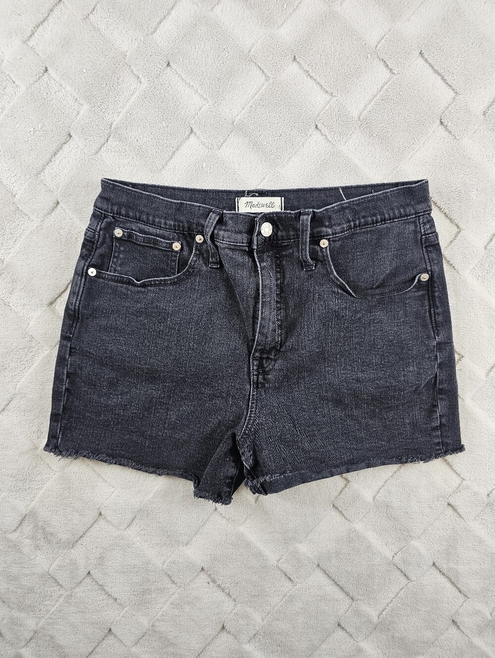 Madewell High Rise Denim Shorts Womens 30 Black Denim